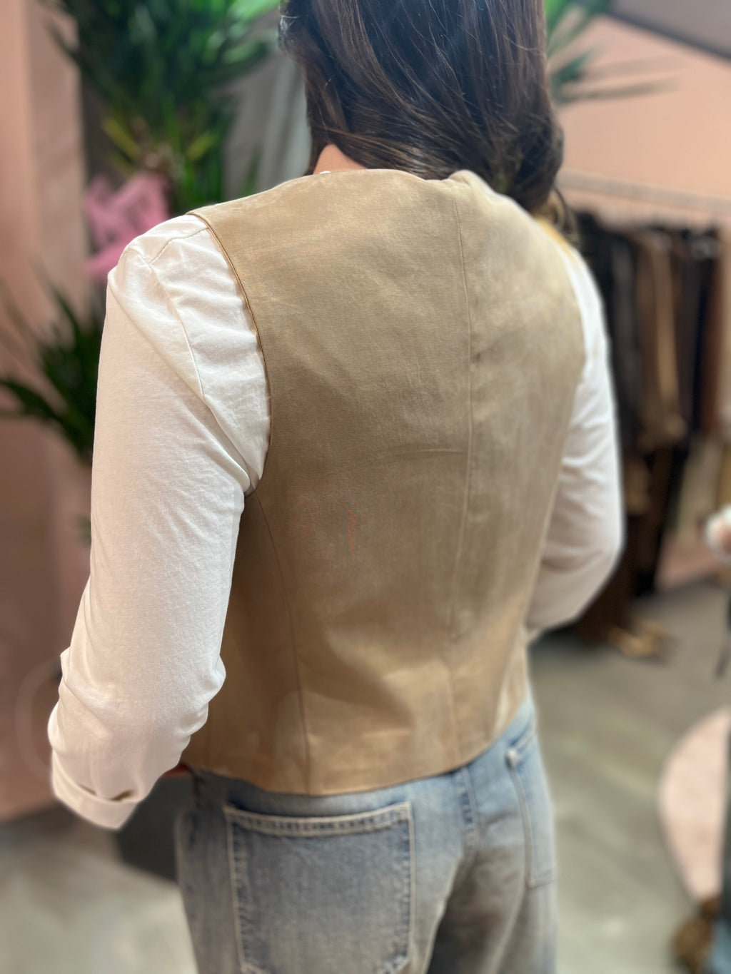 GILET IN SETA LAVATA TENSIONE IN