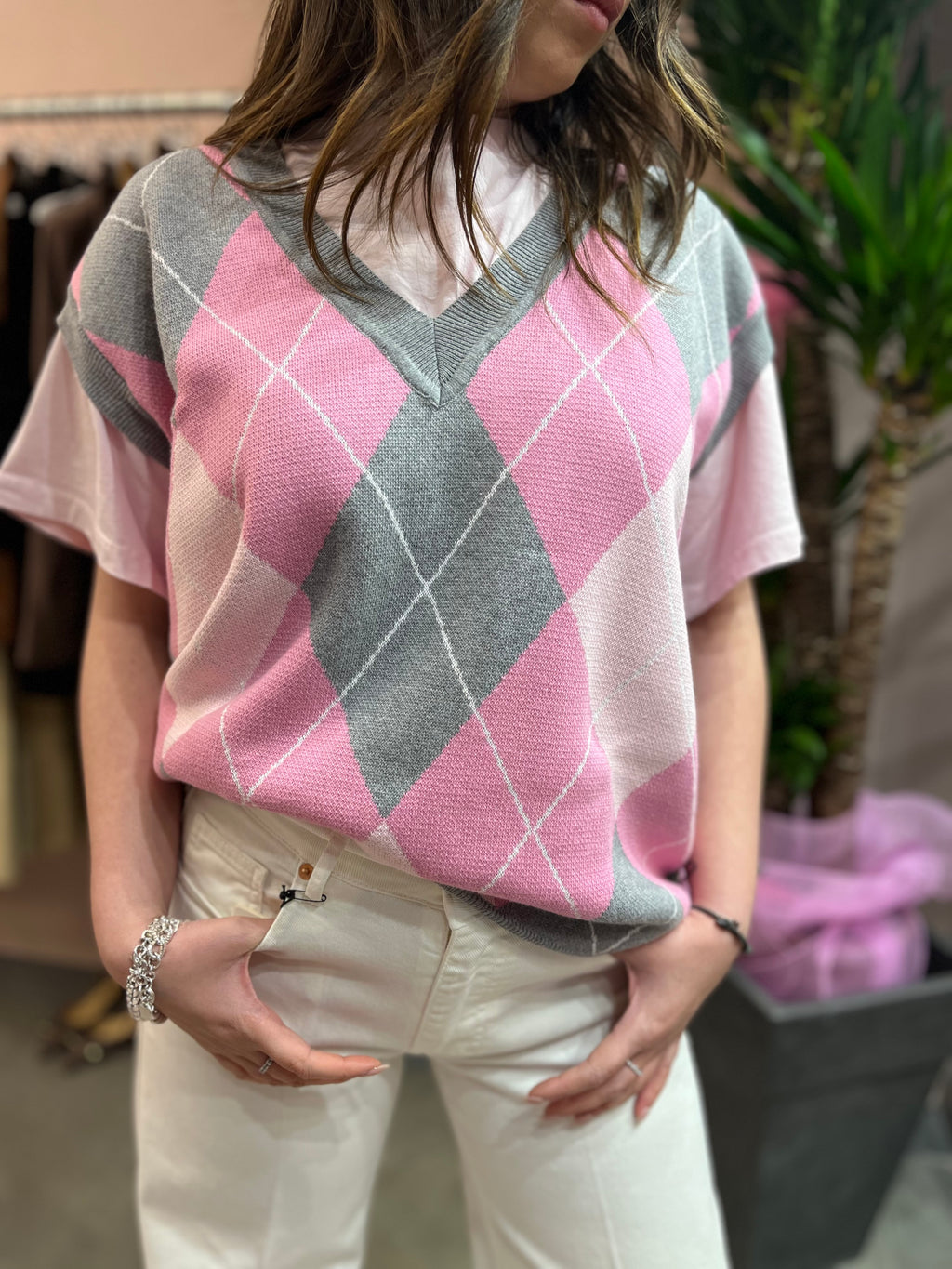 GILET A ROMBI MOTEL