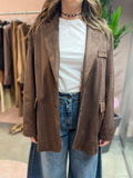 GIACCA OVERSIZE EFFETTO SUEDE TENSIONE IN
