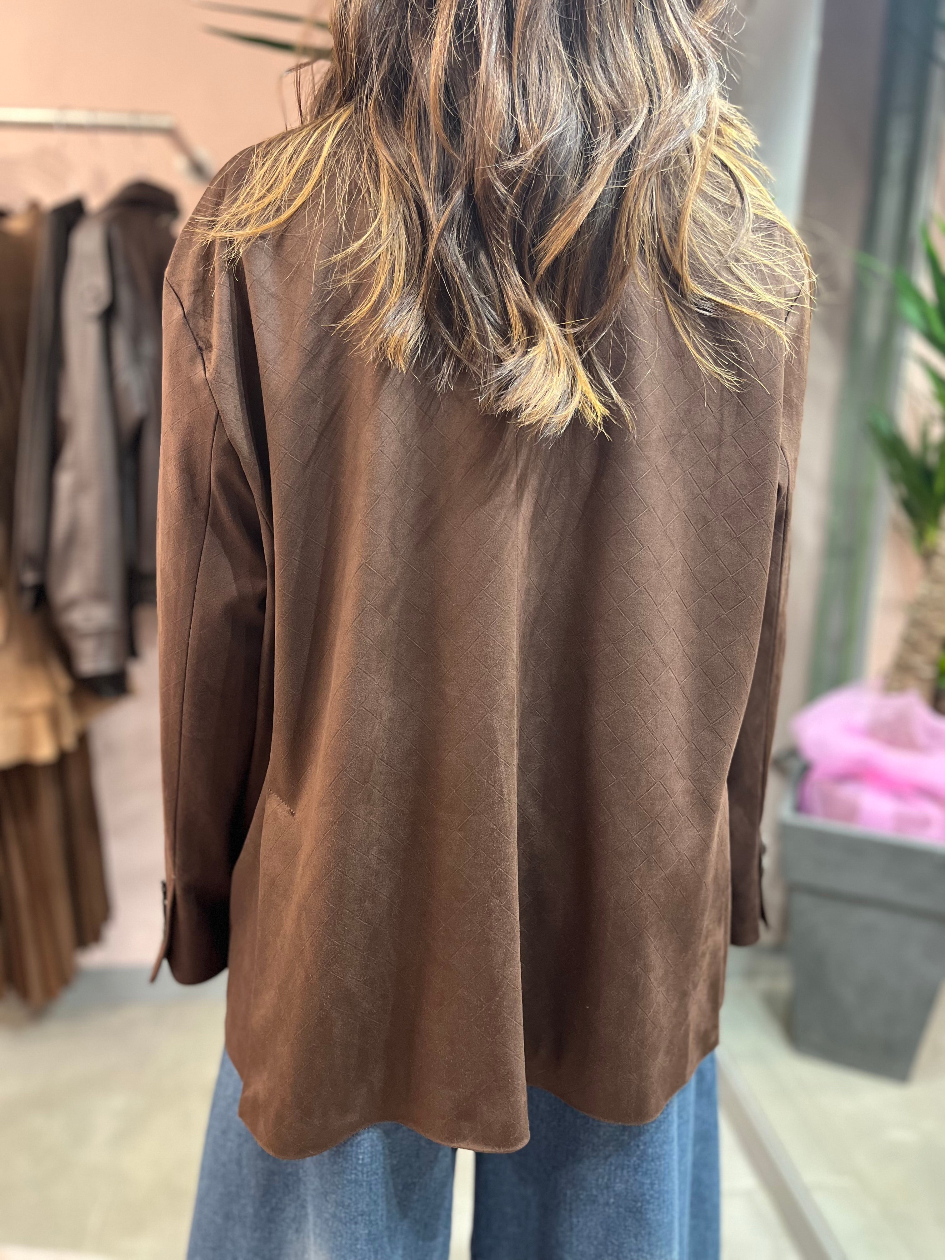 GIACCA OVERSIZE EFFETTO SUEDE TENSIONE IN
