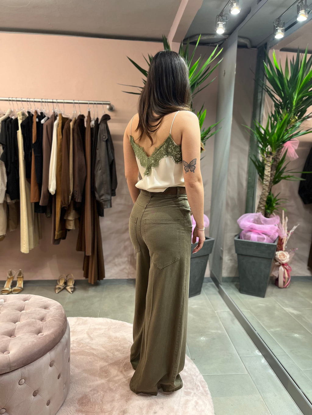 JEANS PALAZZO CON CINTURA MOTEL