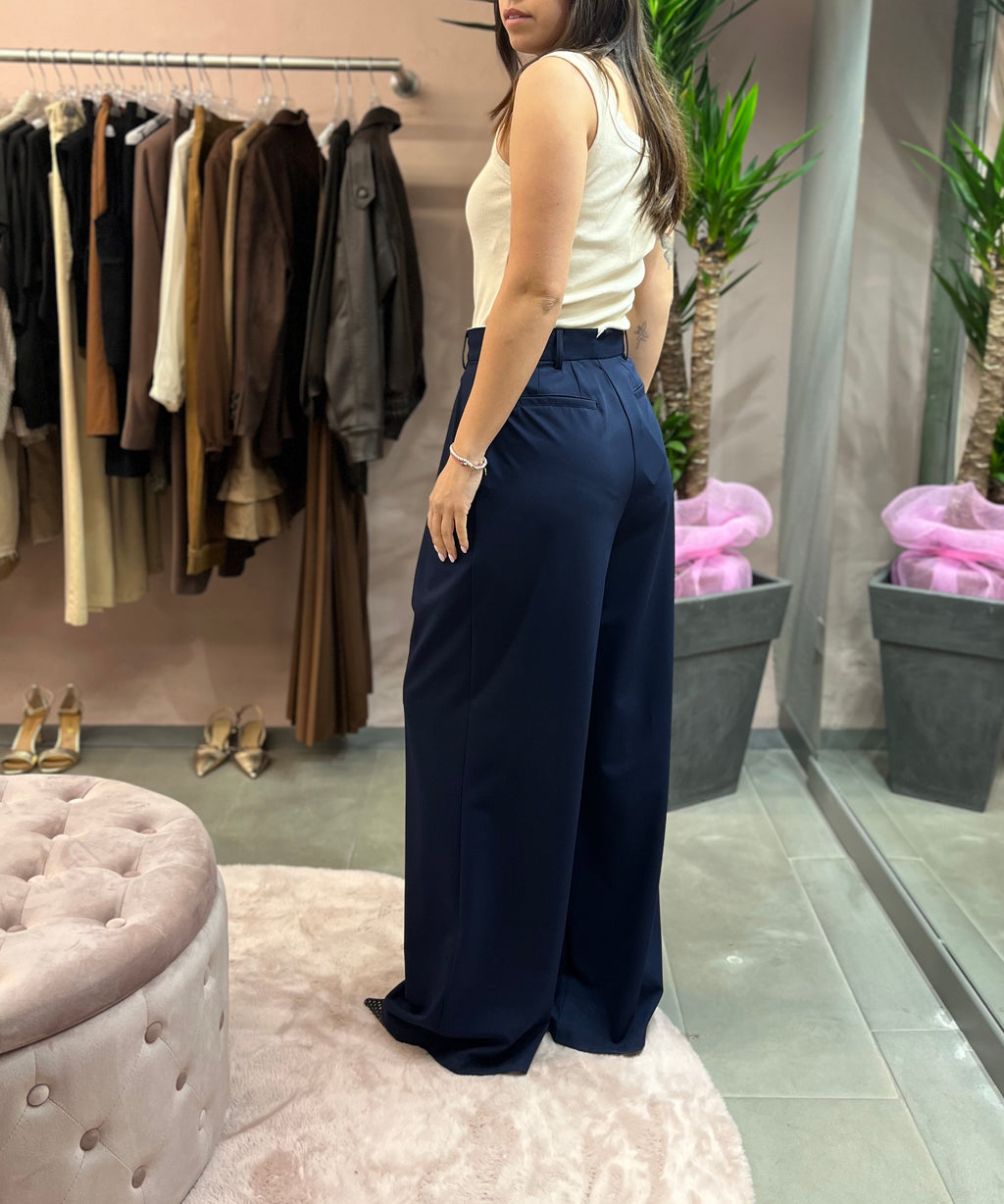 PANTALONE PALAZZO CON PENCES MOTEL