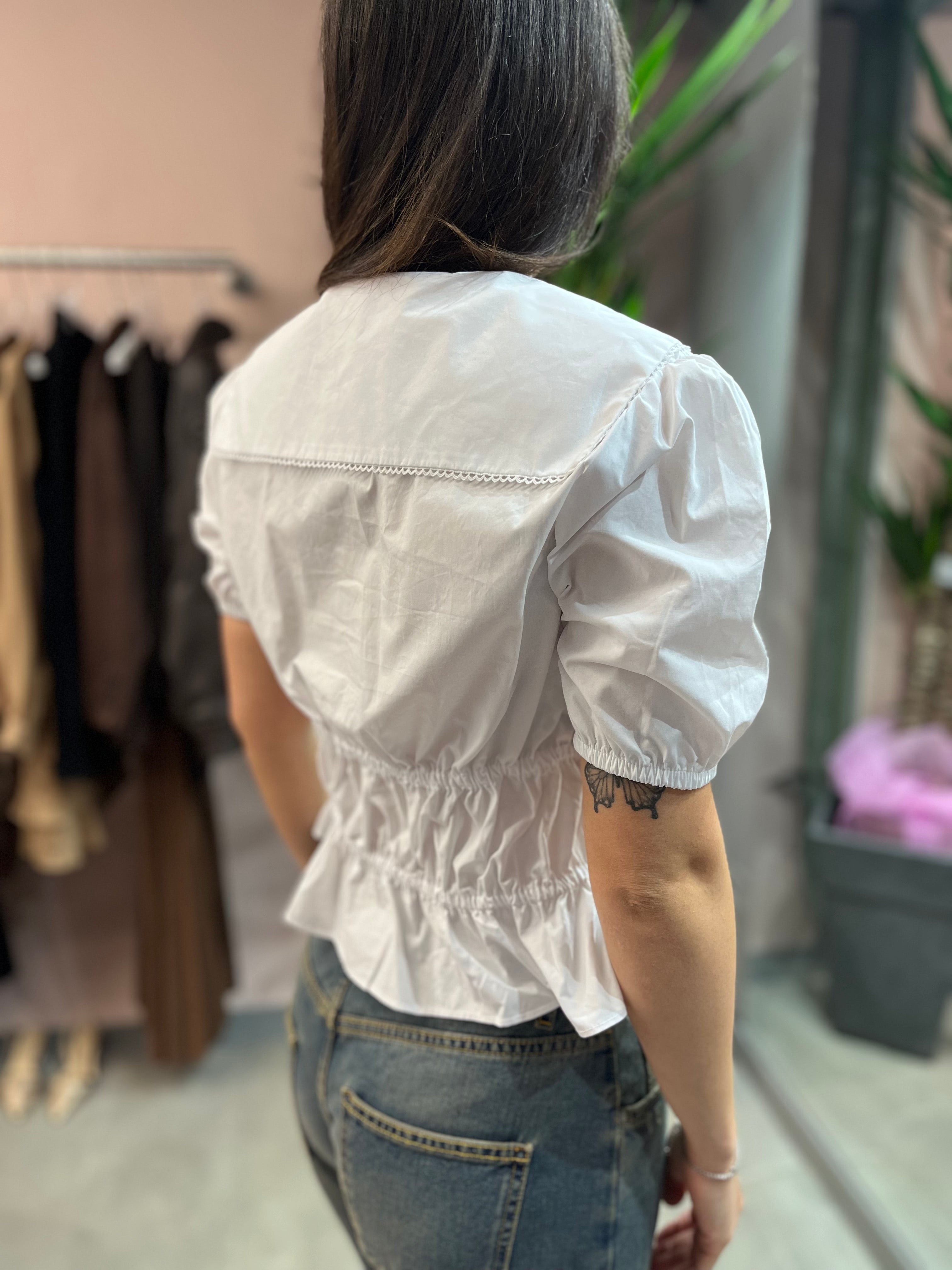 CAMICIA CROP CON BAVARO GLAMOROUS