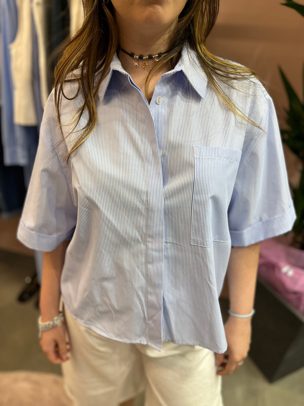 CAMICIA MEZZE MANICHE TENSIONE IN