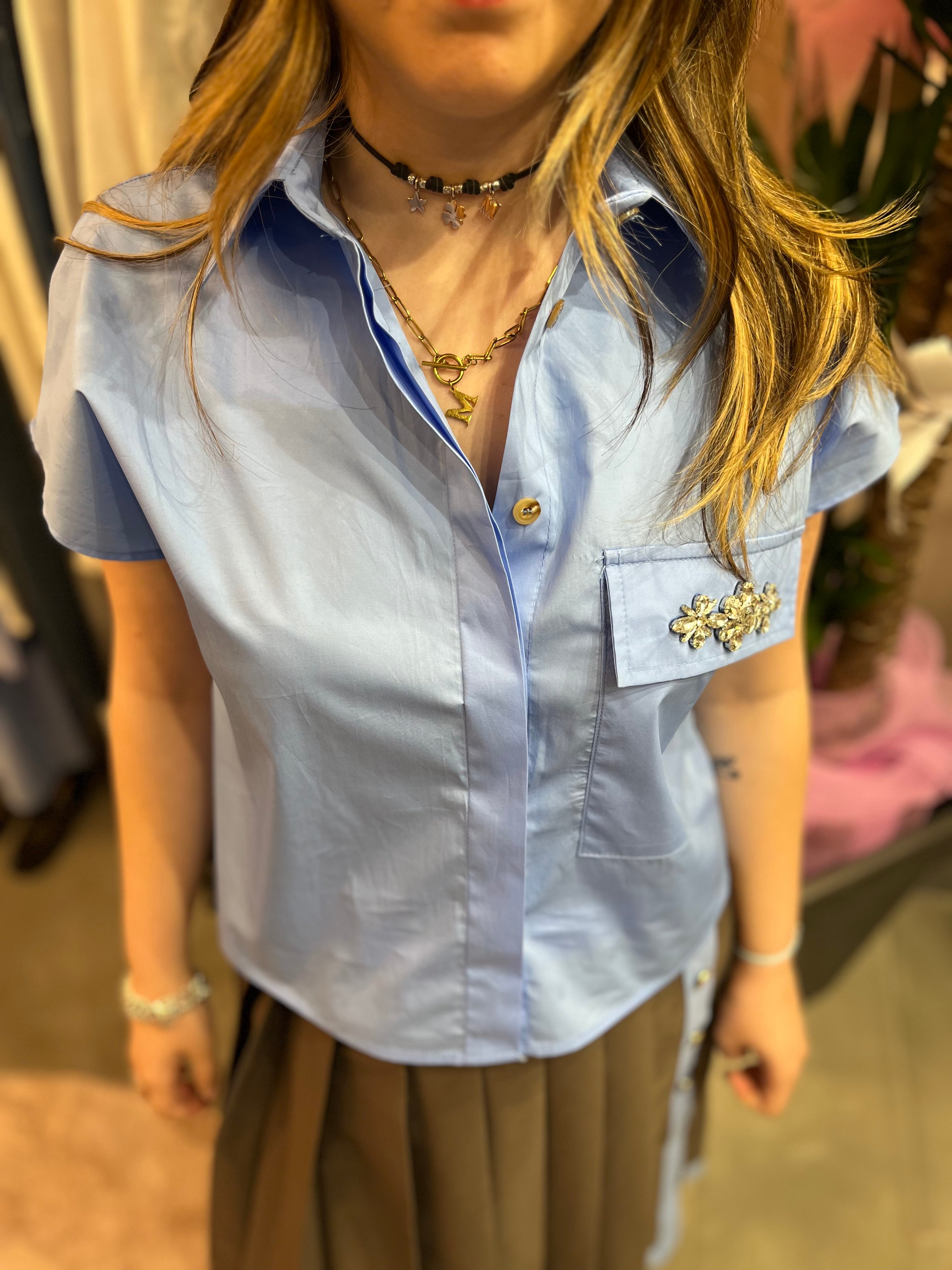 CAMICIA SMANICATA GIOIELLO TENSIONE IN
