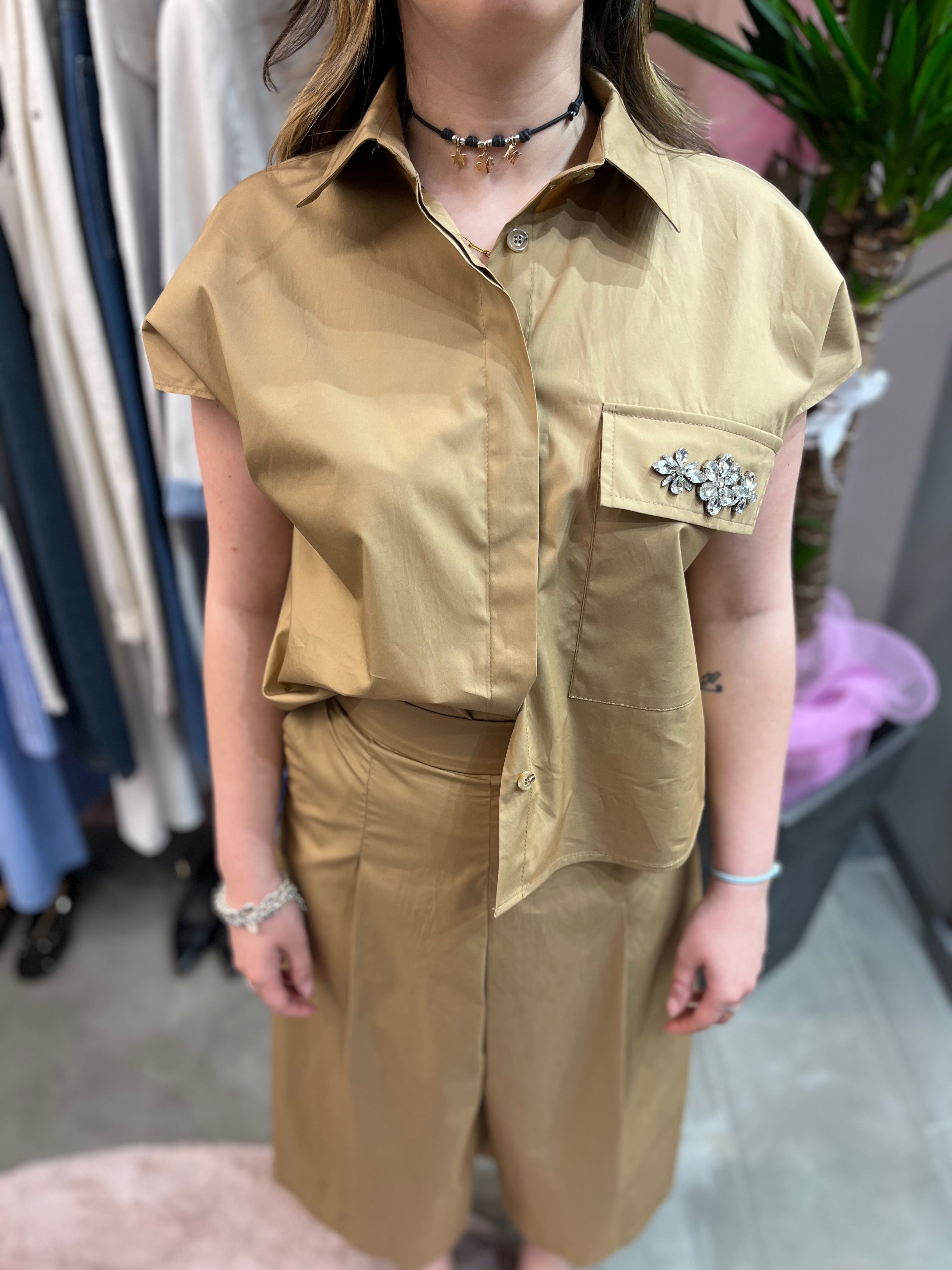 CAMICIA SMANICATA GIOIELLO TENSIONE IN